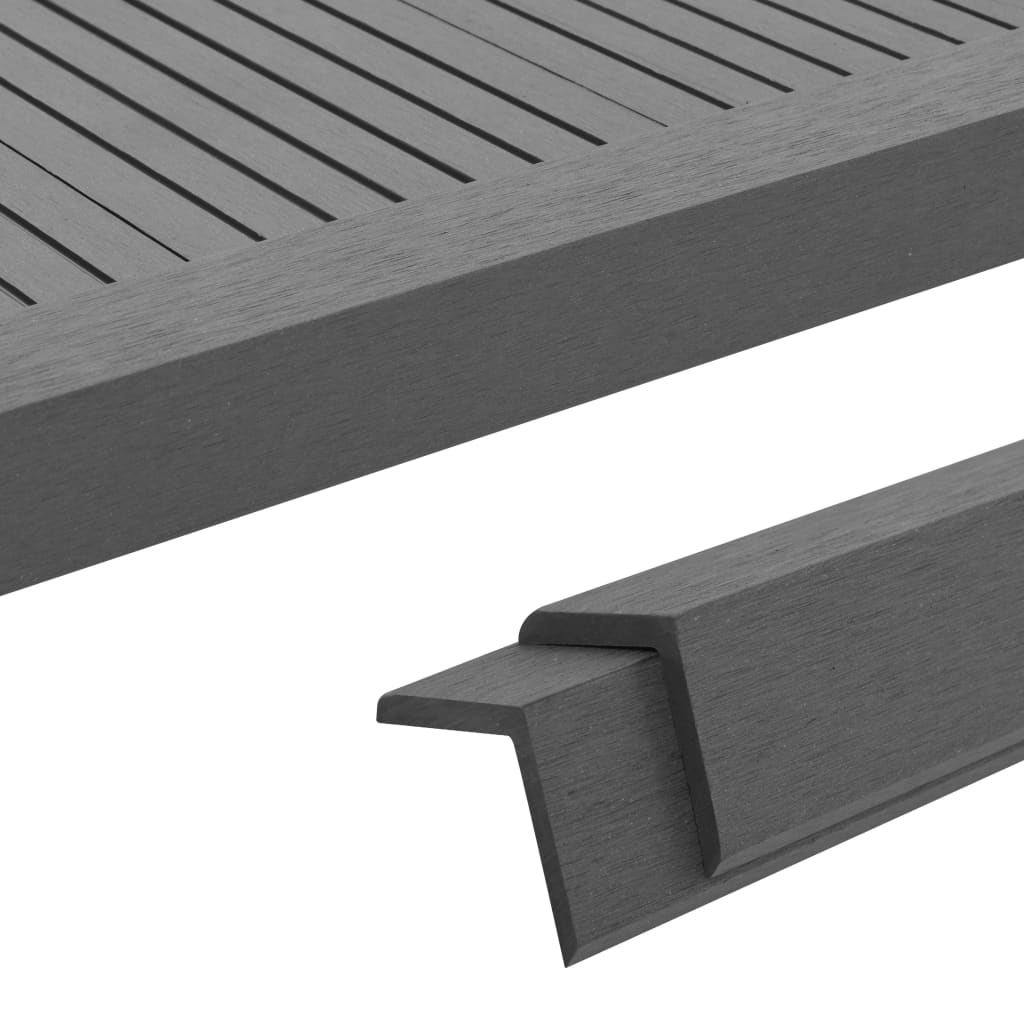 Vidaxl Terrace Corner Skirting Boards 5 stk 170 cm HKC Gray