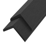 Vidaxl Terrace Angolo Schemi di battiscopa 5 pezzi 170 cm HKC nero