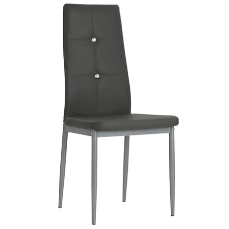 Vidaxl eetkamerstoelen 6 st kunstleer grijs