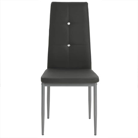 Vidaxl eetkamerstoelen 6 st kunstleer grijs