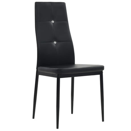 Vidaxl eetkamerstoelen 6 st kunstleer zwart