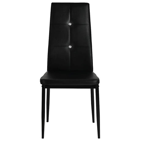 Vidaxl eetkamerstoelen 6 st kunstleer zwart