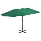 Vidaxl Parasol with aluminum pole 460x270 cm green