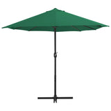 Vidaxl Parasol with aluminum pole 460x270 cm green