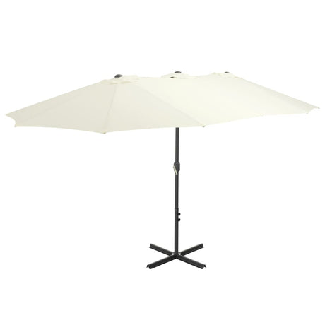 VIDAXL -Parasol mit Aluminiumpol 460x270 cm sandkonstant