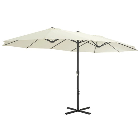 VIDAXL -Parasol mit Aluminiumpol 460x270 cm sandkonstant