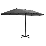 Vidaxl Parasol with aluminum pole 460x270 cm anthracite