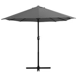 Vidaxl -Parasol mit Aluminiumpol 460x270 cm Anthrazit