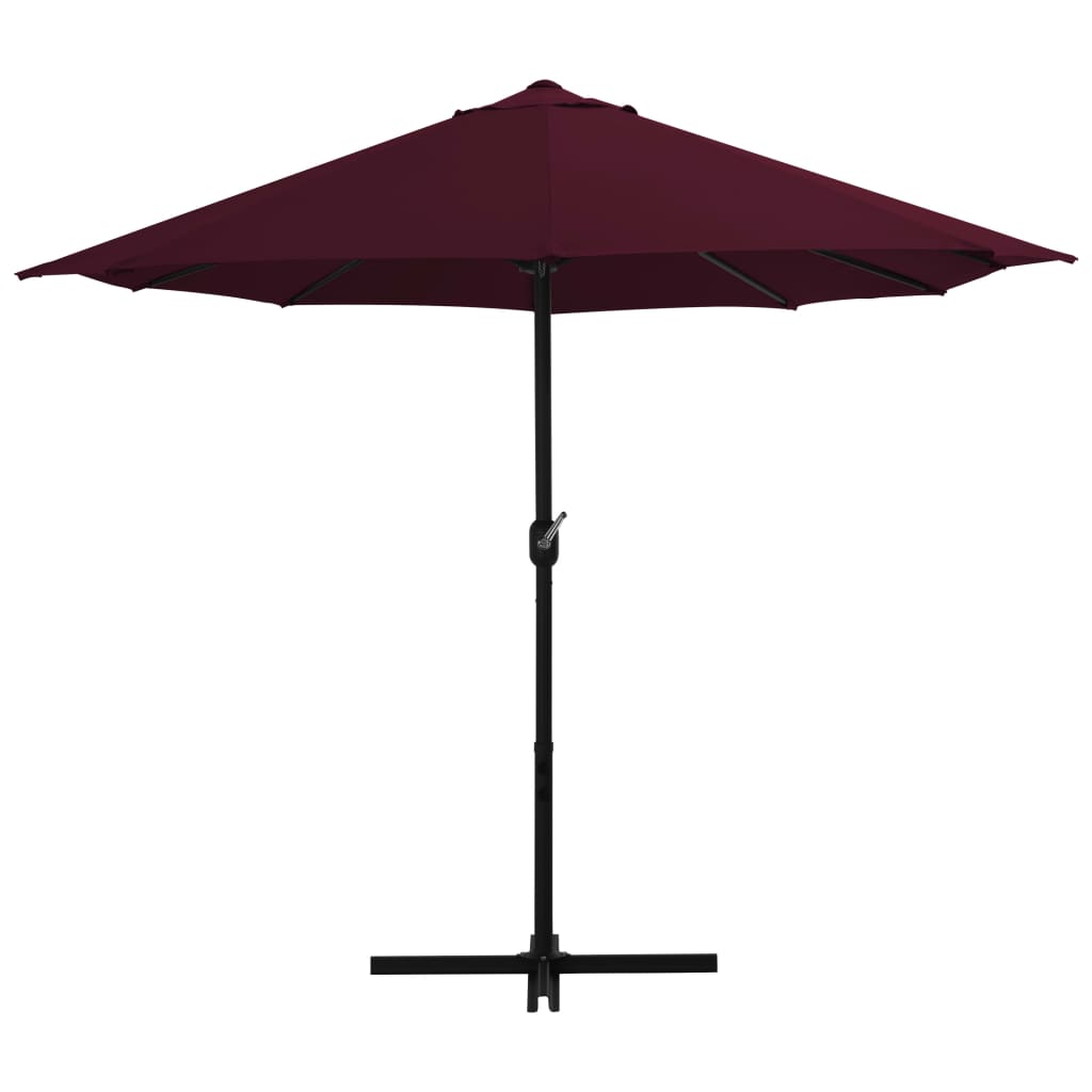 Vidaxl Parasol with aluminum pole 460x270 cm burgundy red