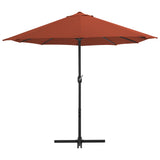 Vidaxl -Parasol mit Aluminiumpol 460x270 cm Terrakotta