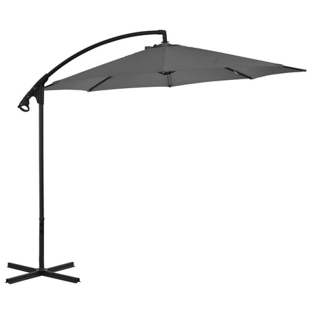 Vidaxl -schwimmendem Parasol mit Stahlpol 300 cm Anthrazit -ausgelöst