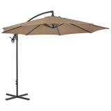 Vidaxl flytande parasol med stålstång 300 cm taupe