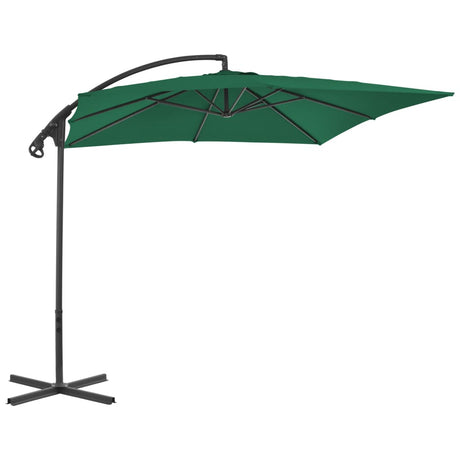 Vidaxl pływający parasol ze stalowym biegunem 250x250 cm zielonym