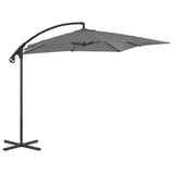 Vidaxl pływający parasol ze stalowym biegunem 250x250 cm antracytowym