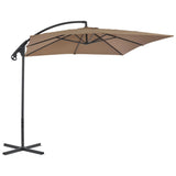 Vidaxl -schwimmender Parasol mit Stahlpol 250x250 cm Taupe