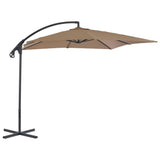 Vidaxl pływający parasol ze stalowym biegunem 250x250 cm taupe