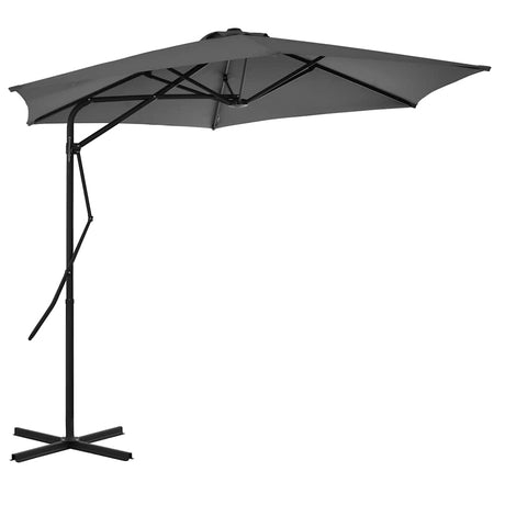 Vidaxl -Parasol mit Stahlpol 300 cm Anthrazit