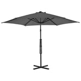 Vidaxl -Parasol mit Stahlpol 300 cm Anthrazit
