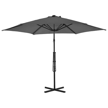 Vidaxl -Parasol mit Stahlpol 300 cm Anthrazit