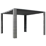 Vidaxx Pavillon mit Dach 300x300x200 cm Polyrattan grau und anthrazit