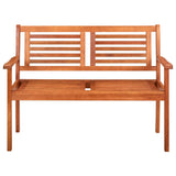 Vidaxl tweezits tuinbank 120 cm massief eucalyptushout