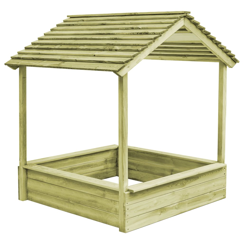 Vidaxl Outdoor Play House z piaskownicą 128x120x145 cm sosny drewno