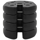Vidaxl -Teil Alsos 4 ST 220 x 50 mm Betonschwarz