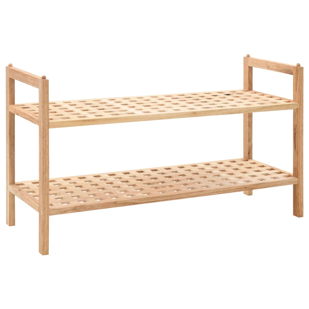 Vidaxl sko rack 69x26x40 cm solid valnød træ