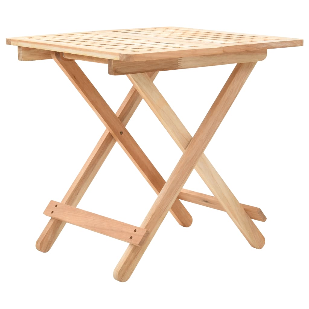 Vidaxl bijzettafel inklapbaar 50x50x49 cm massief walnotenhout