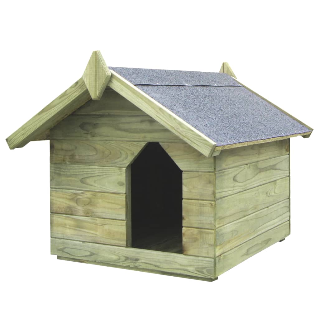 VidaXL dog loft with folding roof impregnated pine