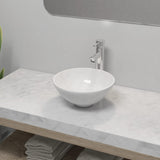 Vidaxl Bathroom Washbasin With Mixing tap Round Ceramic White