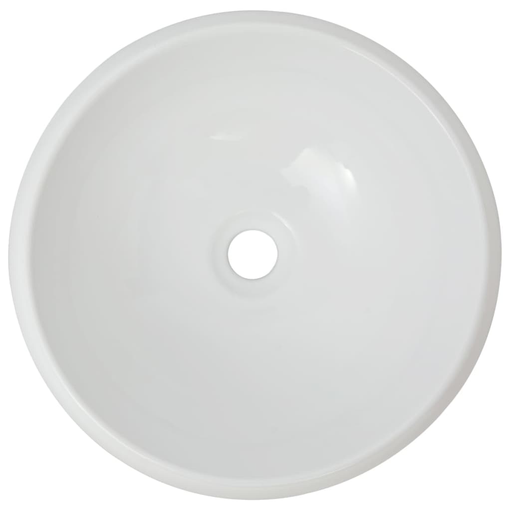 Vidaxl Bathroom Washbasin With Mixing tap Round Ceramic White