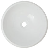 Vidaxl Badrum WASHBASIN MED Mixing Tap Round Ceramic White