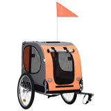 Vidaxl chien de vélo de vélo orange et gris