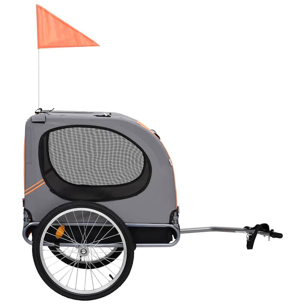 Vidaxl chien de vélo de vélo orange et gris