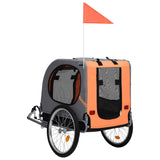 Vidaxl chien de vélo de vélo orange et gris