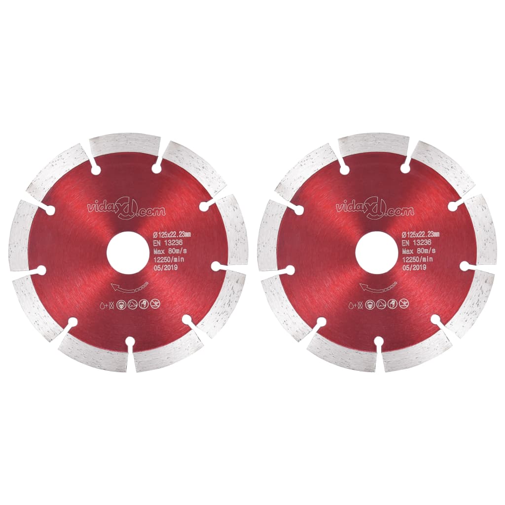 Vidaxl Diamond Saw Blades 2 PCS 125 mm ocel