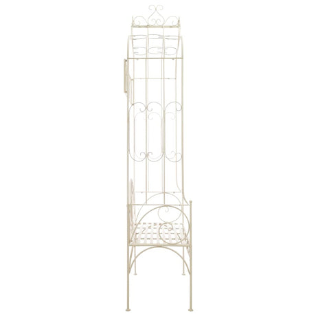 Vidaxl tuinbank 122 cm ijzer antiekwit
