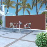 Vidaxl Side Canopy utvidbar 160x500 cm brun