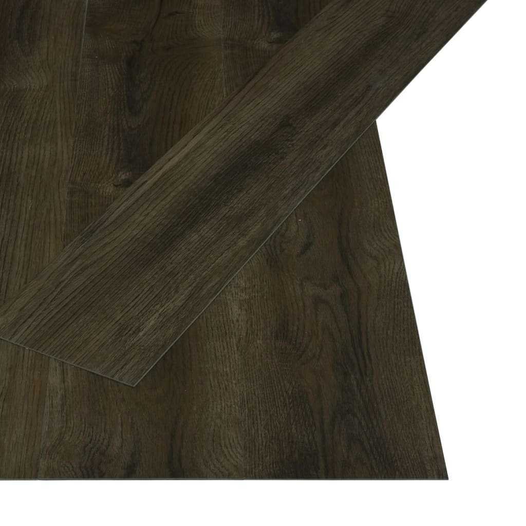 Vidaxl Floorboards Self -adhesive 4.46 m² 3 mm PVC Dark Brown