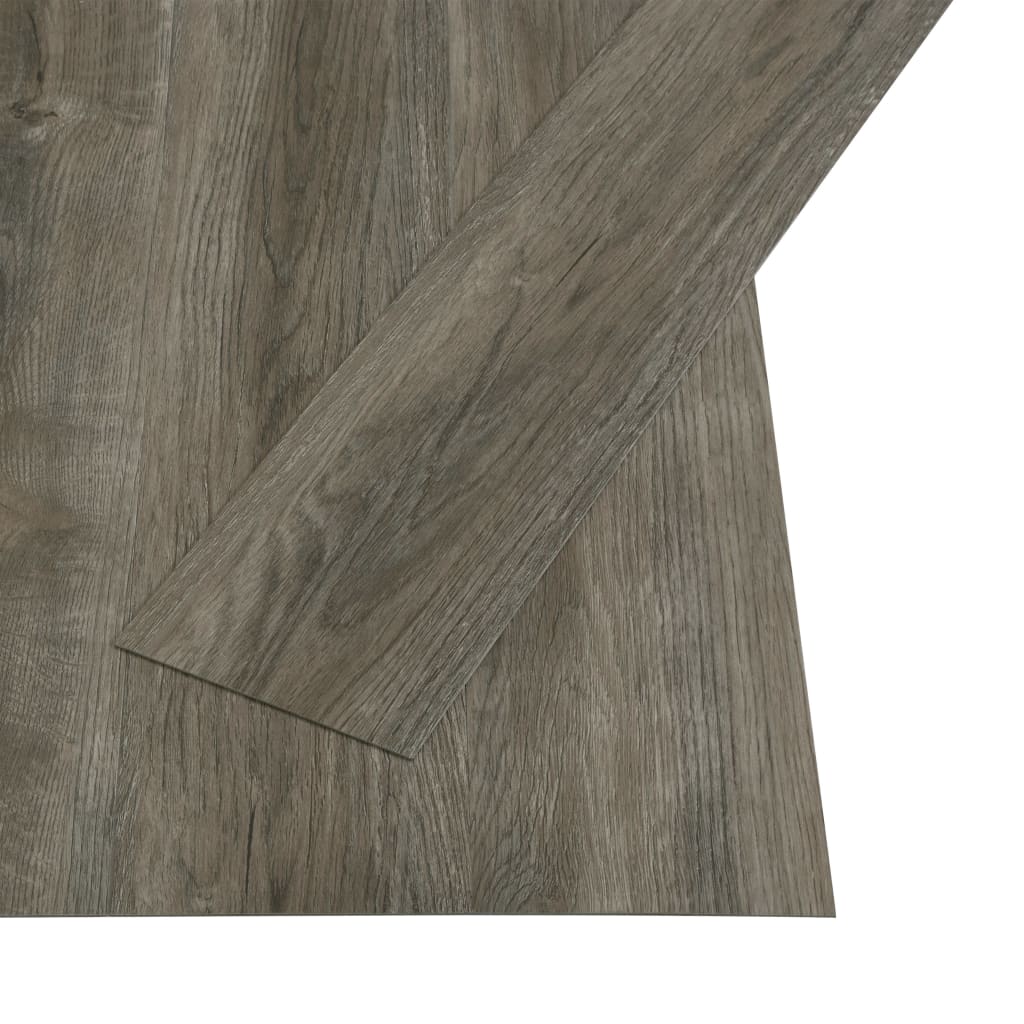 Vidaxl Floorboards Auto -Adhesivo 4.46 m² 3 mm de PVC gris y marrón