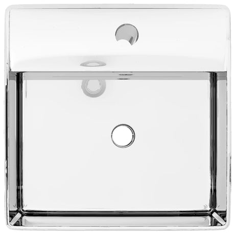 VIDAXL WASHBAIN mit Landung 41x41x15 cm Keramik Silberfarbe