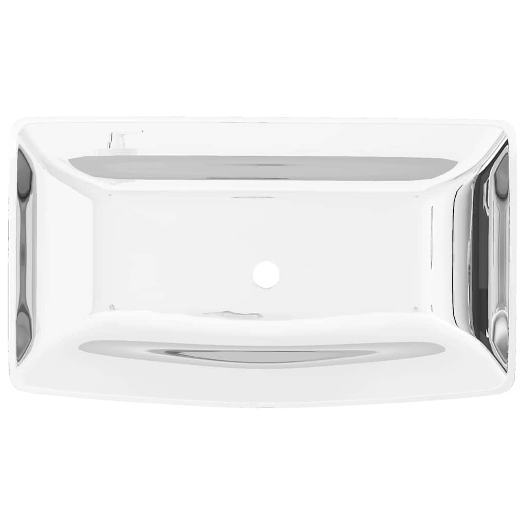 VIDAXL WASHBAIN 71X38X13,5 cm Keramik Silber gefärbt