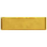 VIDAXL WASHBAIN mit TAP -Loch 48x37x13,5 cm Keramik Gold gefärbt