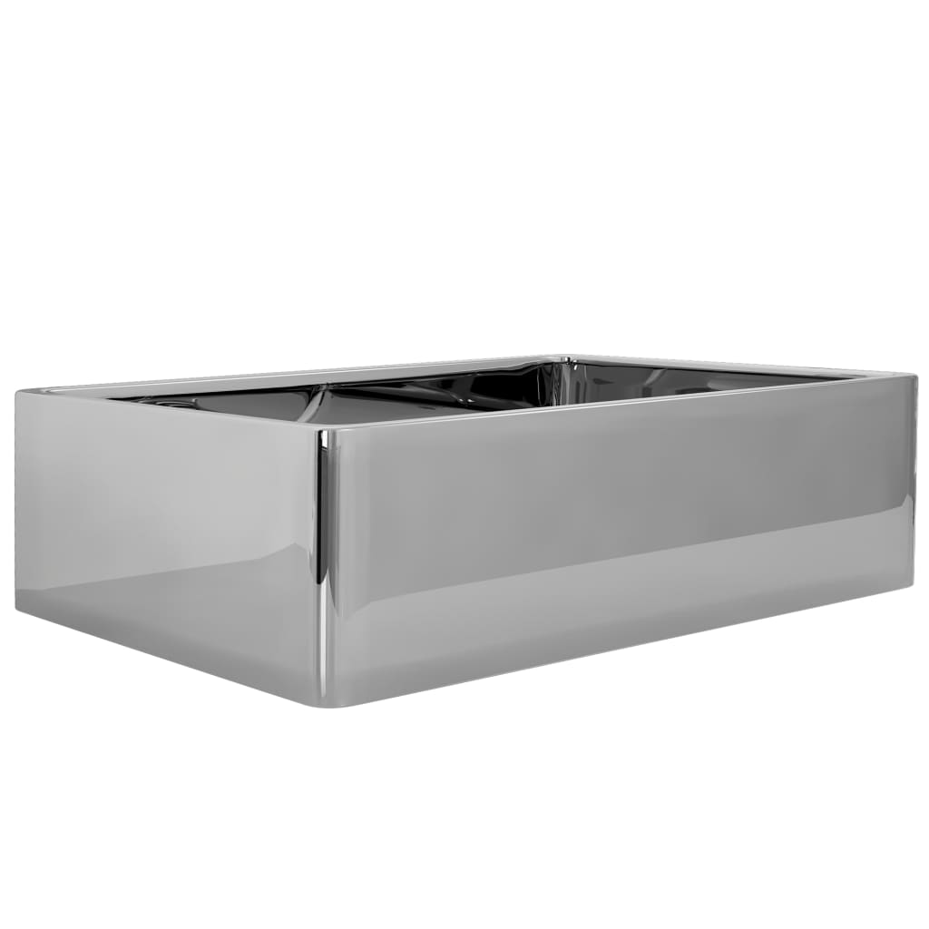 Vidaxl Washbasin 41x30x12 cm keramická stříbrná barva