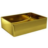 VIDAXL WASHBAIN 41X30X12 CM Keramik Gold gefärbt