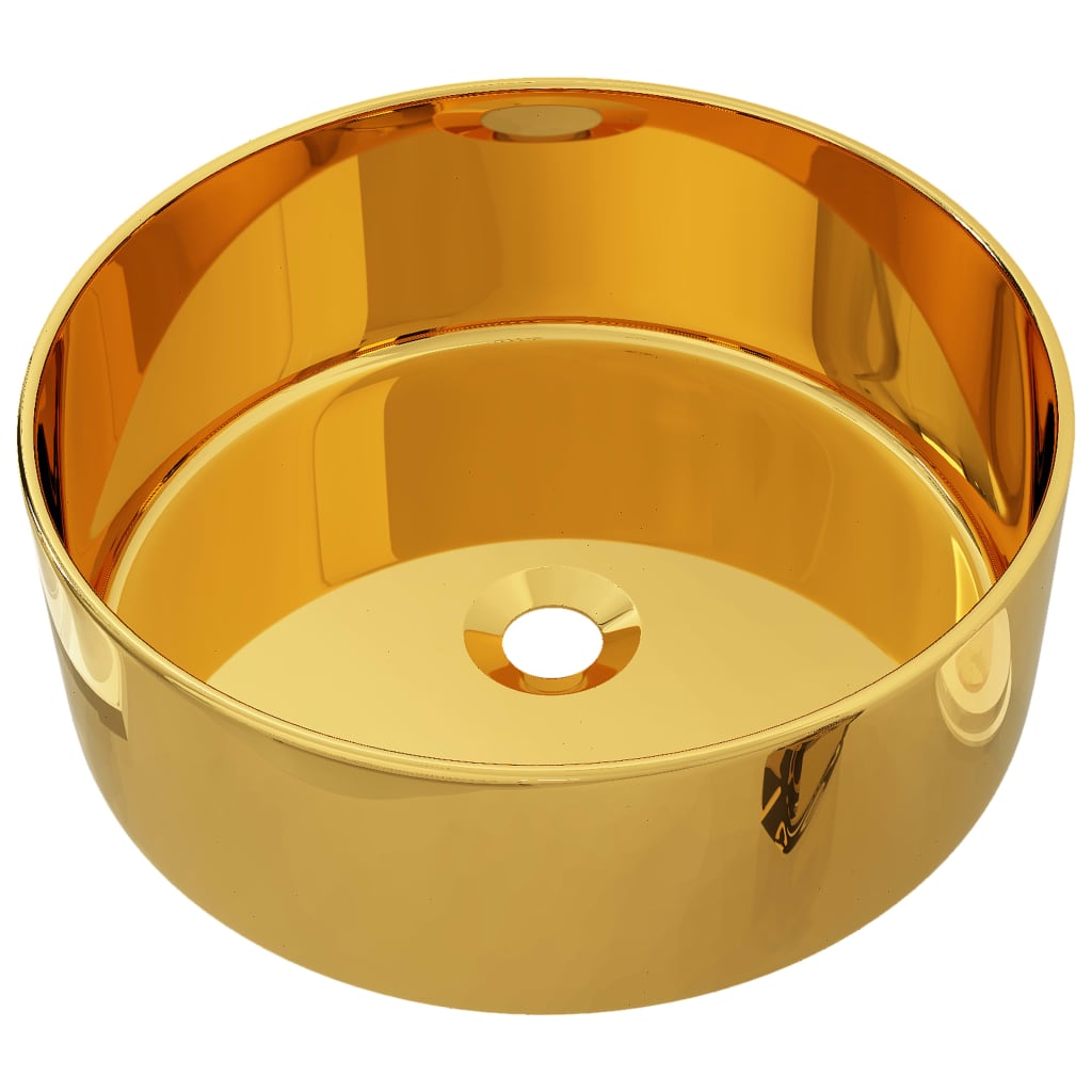 Vidaxl Washbasin 40x15 cm Keramic Gold Colored