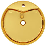 VIDAXL WASHBAIN mit Landung 46,5x15,5 cm Keramik Gold gefärbt
