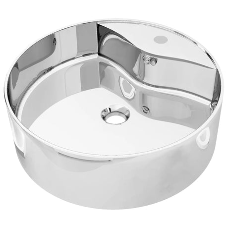 VIDAXL -WASHBAIN mit Landung 46,5 x 175,5 cm Keramik Silber gefärbt