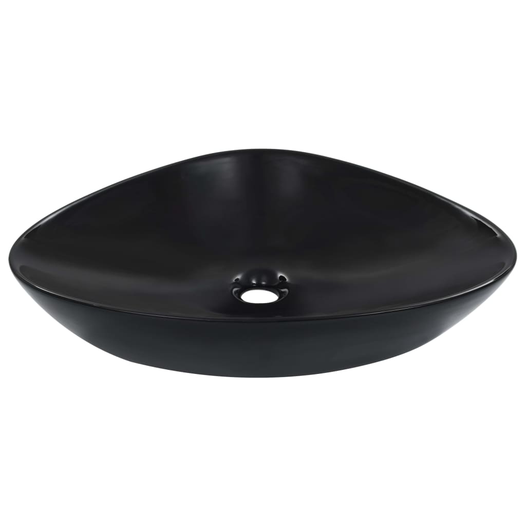 Vidaxl Washbasin 58,5x39x14 cm keramická černá